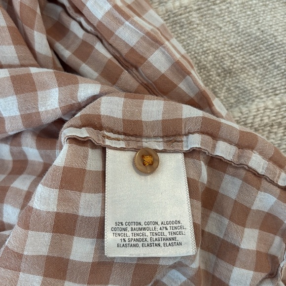 Anthropologie Holding Horses Gingham Popover Blouse Size‎ 4 - Picture 5 of 6